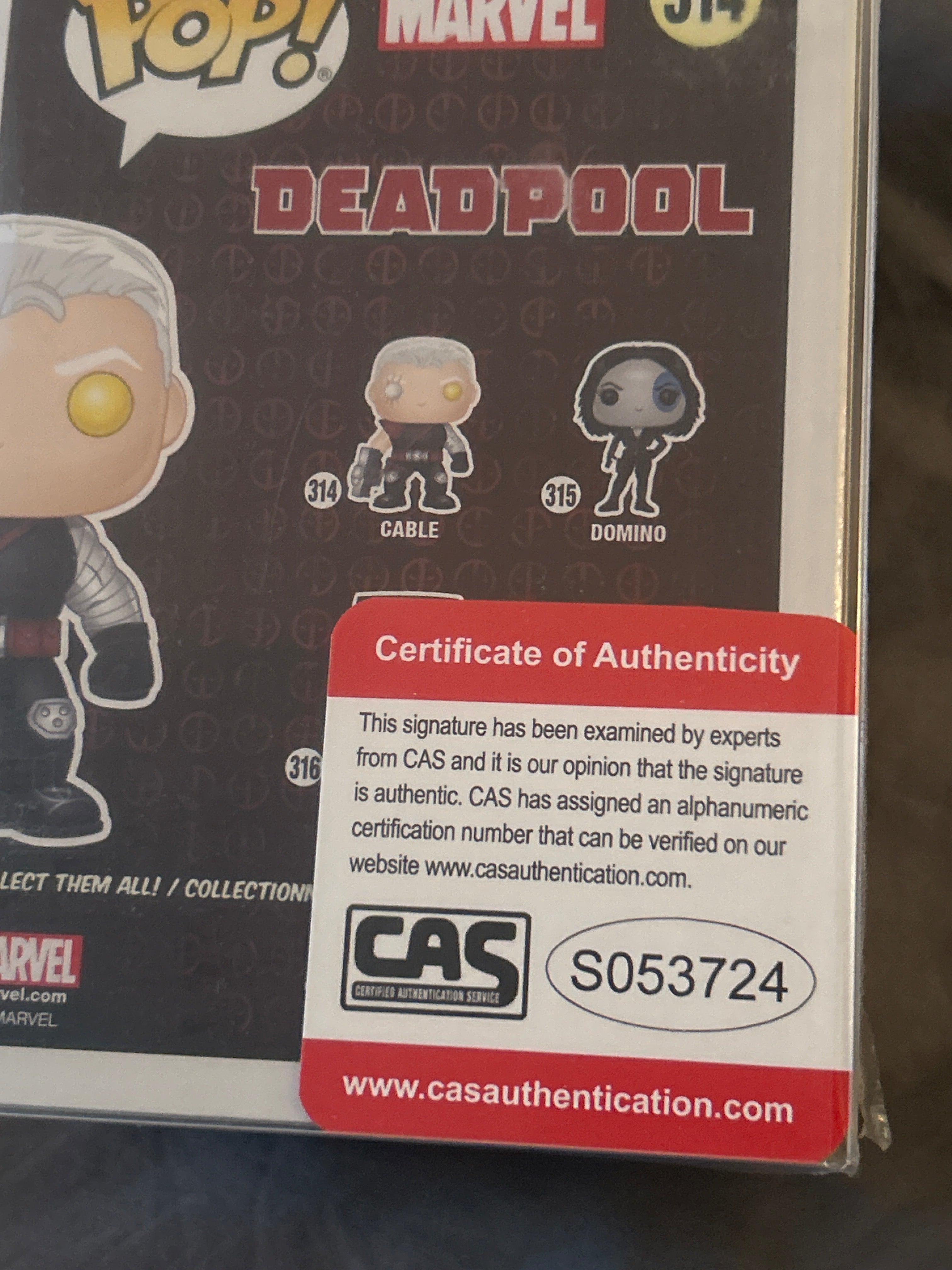 Autographed Funko POP: Cable 314 | Signed by Fabian Nicieza