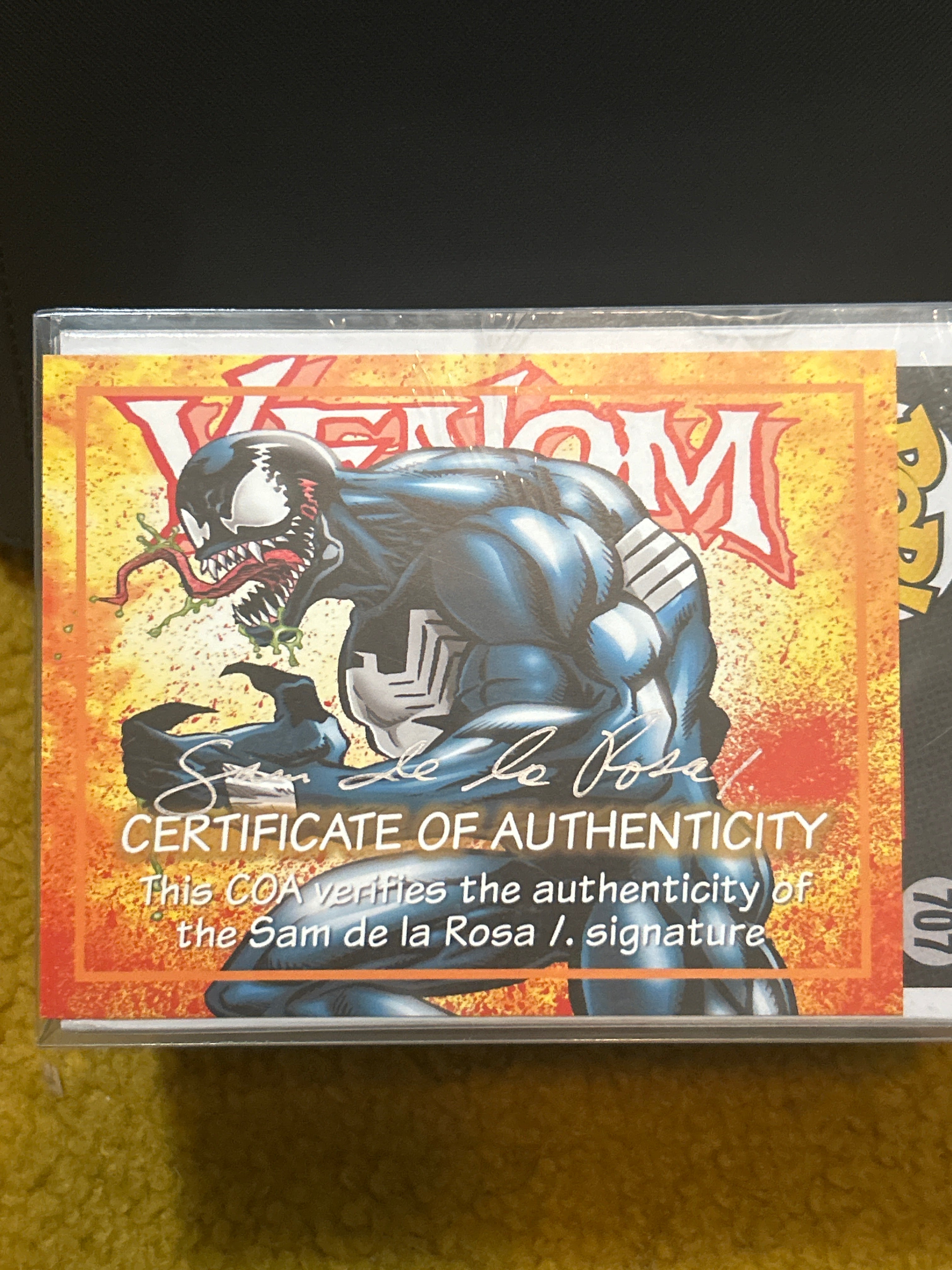 Funko POP: Autographed Venom (El Venenoide) 707 Signed By Sam De La Rosa