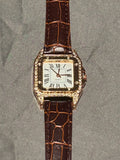 Watch: Unbranded Women’s “Iced Out” w/ Leather Strap