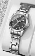 Watch: Women's - Silver | Black Dial | 29mm Dial | Quartz