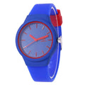 Watch: Rinnandy: Blue / Red Watch w/ Silicone Strap