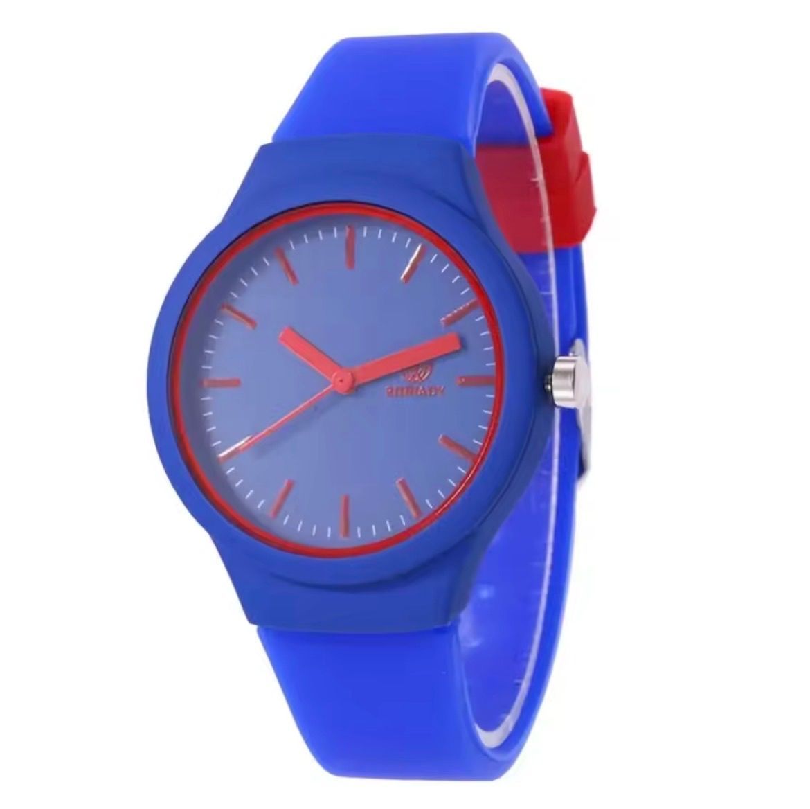 Watch: Rinnandy: Blue / Red Watch w/ Silicone Strap