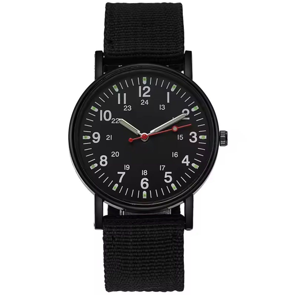 Watch: Unbranded: Black w/ Black Dial w/ Nylon Strap