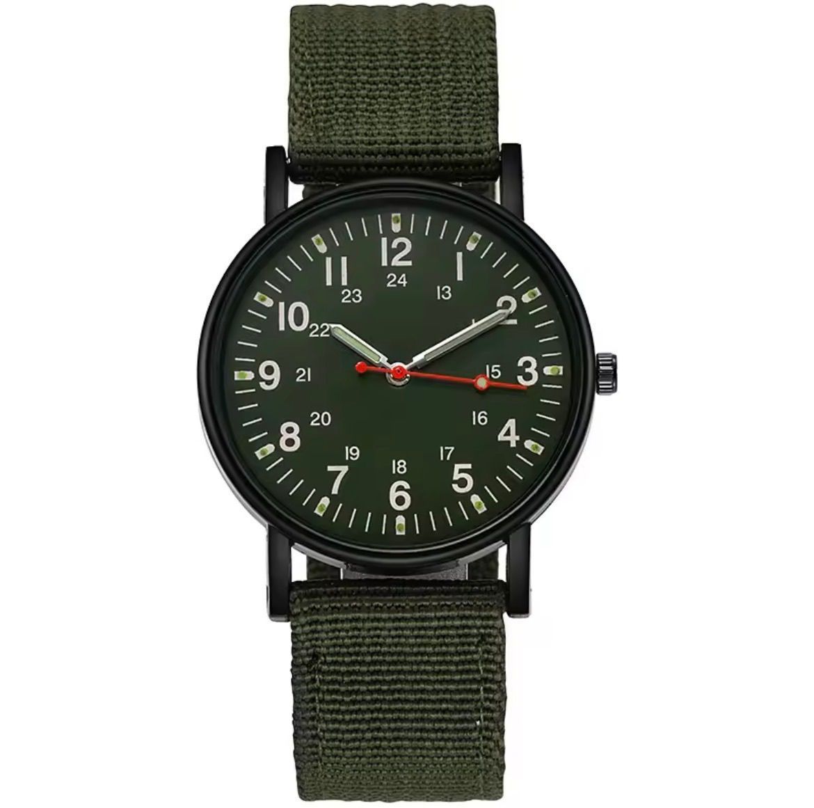 Watch: Unbranded: Green w/ Green Dial w/ Nylon Strap
