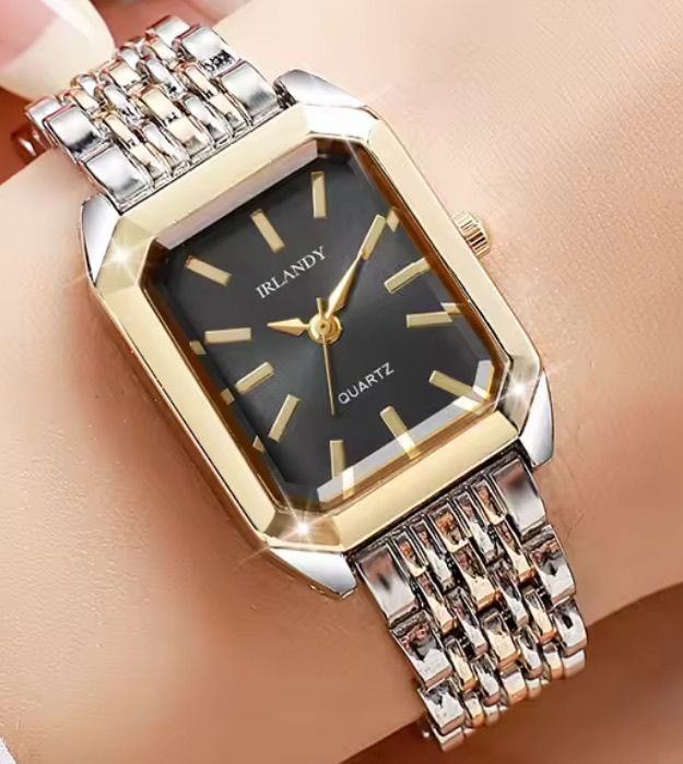 Watch: Irlandy Women's - 2 Tone Silver/Gold | Black Dial | 24mm | Quartz