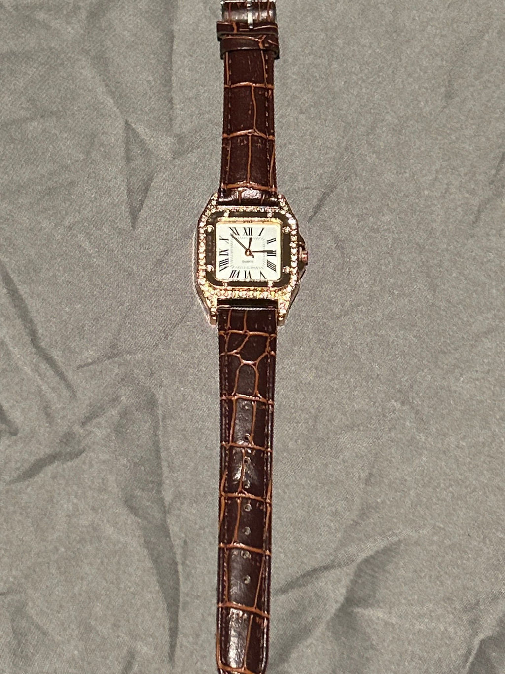Watch: Unbranded Women’s “Iced Out” w/ Leather Strap