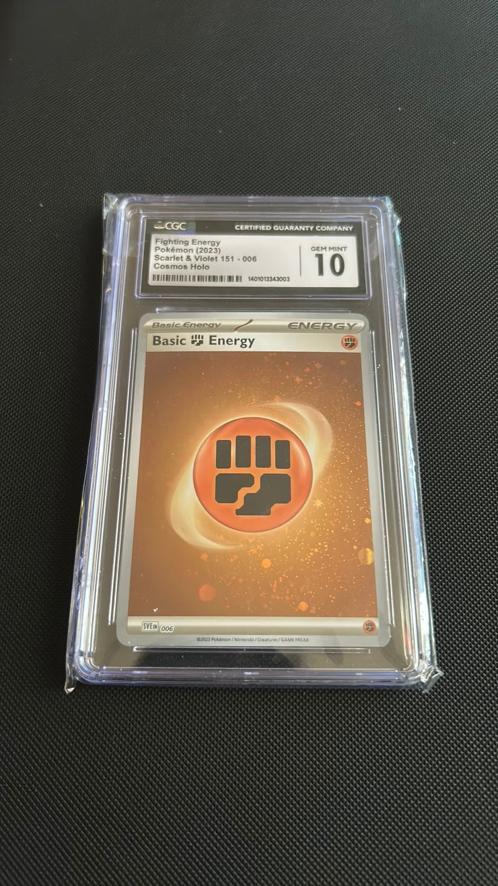 Graded Card - Pokemon: Fighting Energy (2023) Cosmos Holo