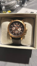 Watch: Pierre Bernard: Men’s w/ Genuine Leather Strap - Date & Stopwatch