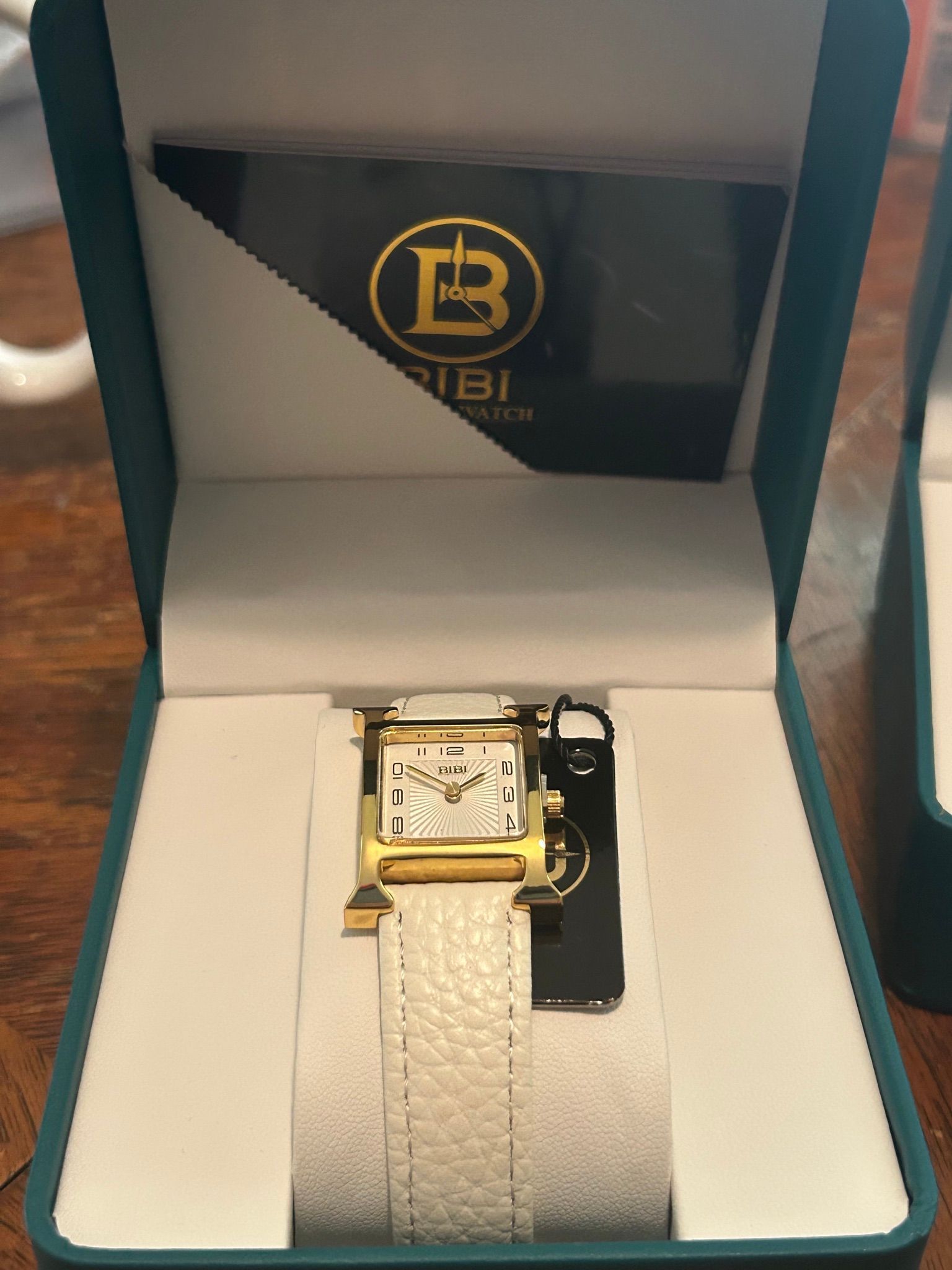 Watch: Bibi: Women’s w/ Genuine Leather Strap White (Hermés Homage)