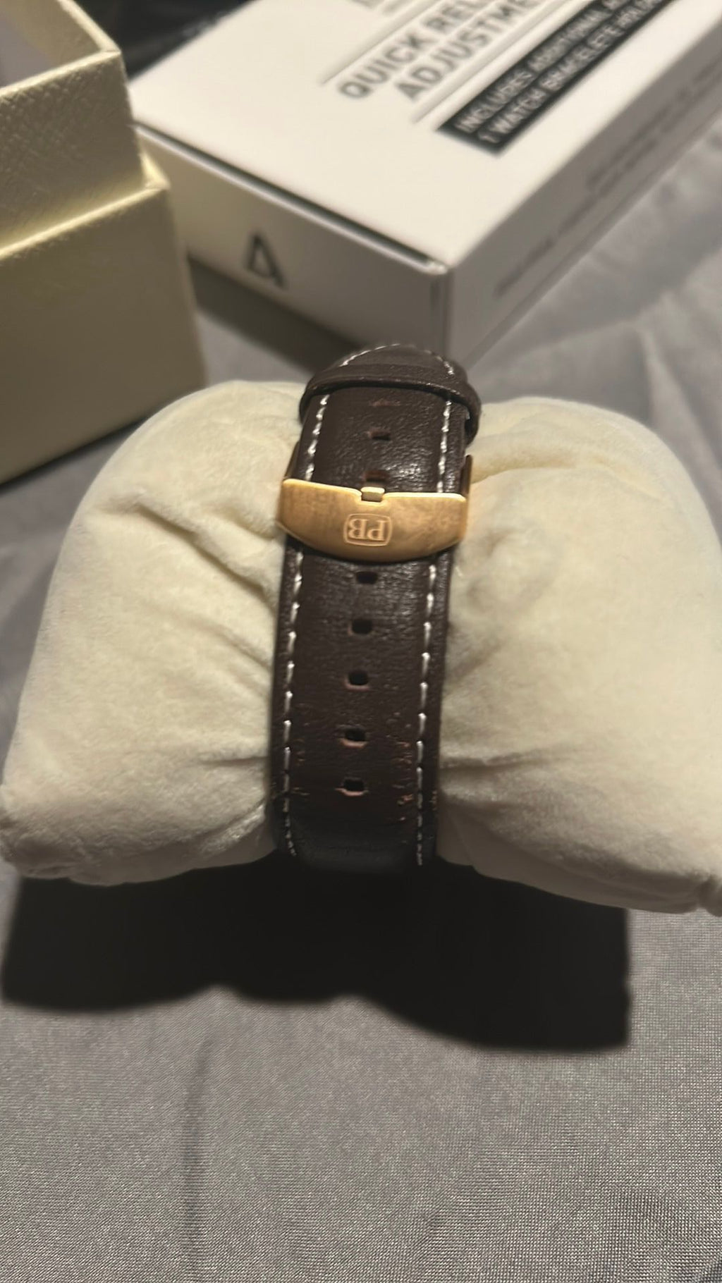 Watch: Pierre Bernard: Men’s w/ Genuine Leather Strap - Date & Stopwatch