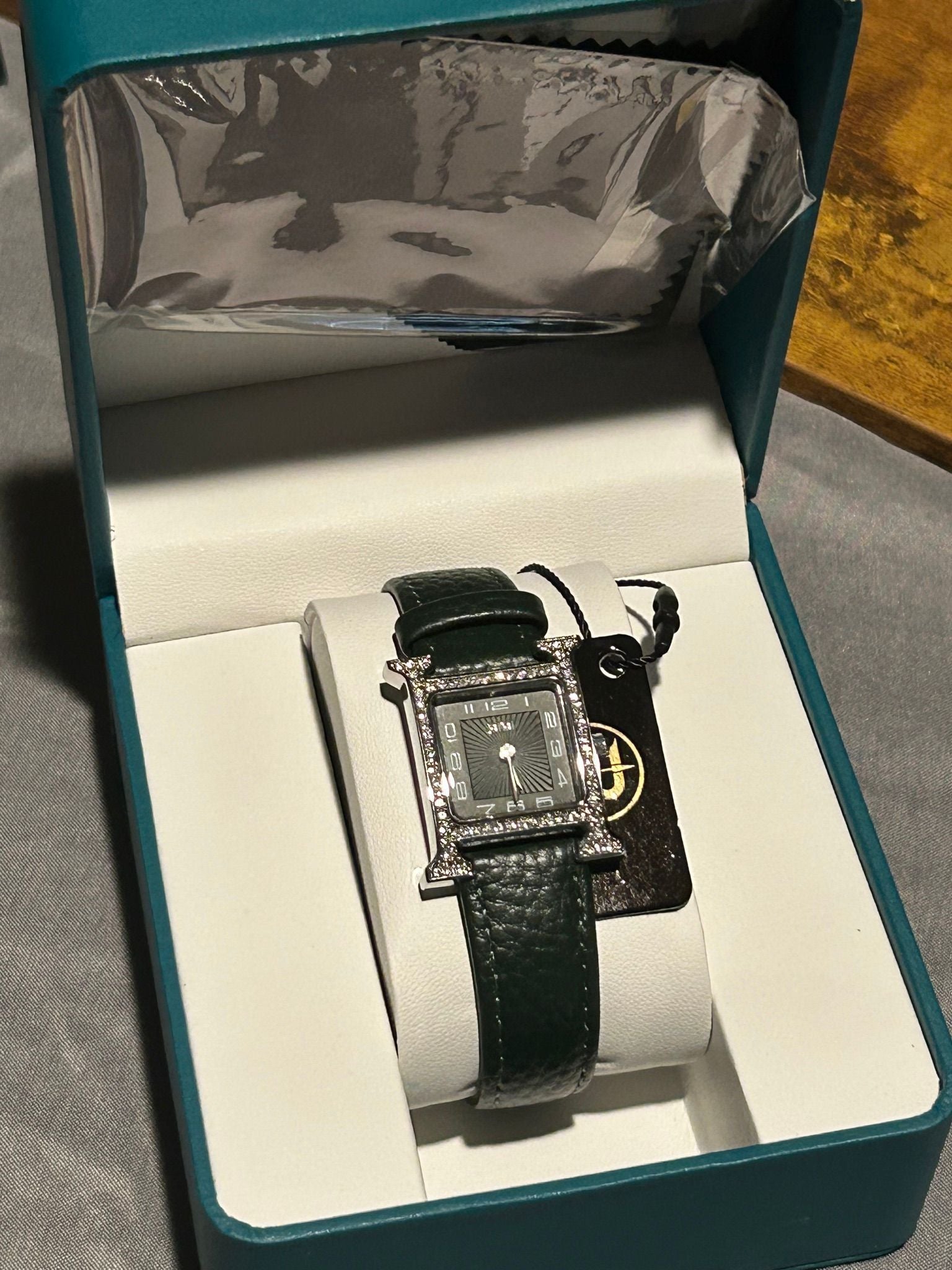 Watch: Bibi: Women’s w/ Genuine Leather Strap: Green (Hermés Homage)