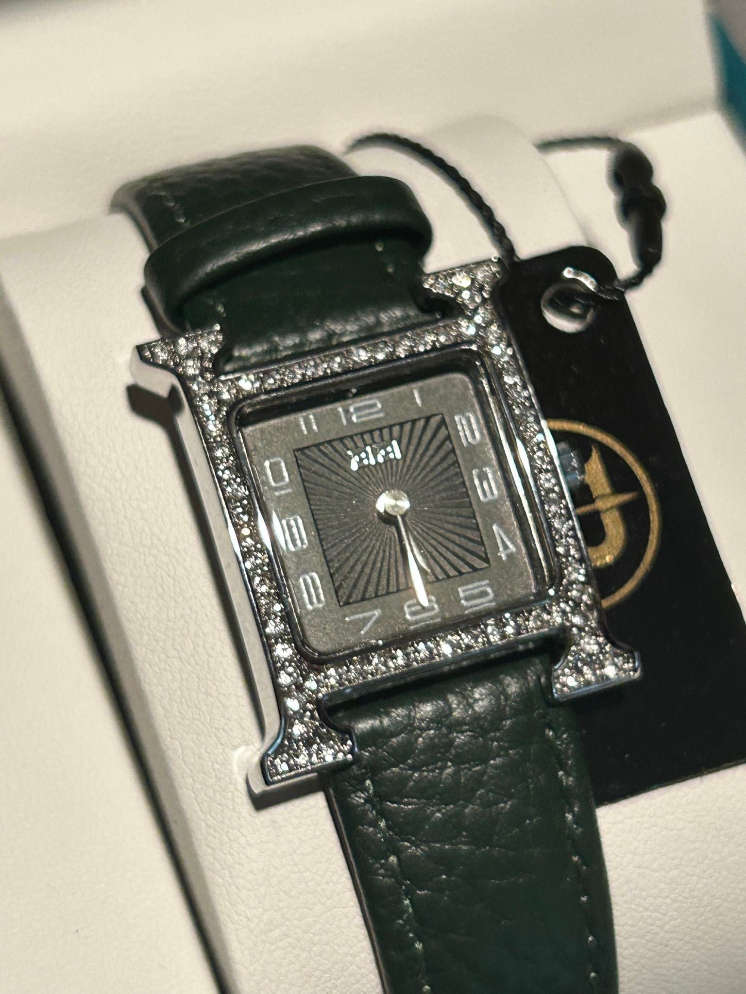 Watch: Bibi: Women’s w/ Genuine Leather Strap: Green (Hermés Homage)